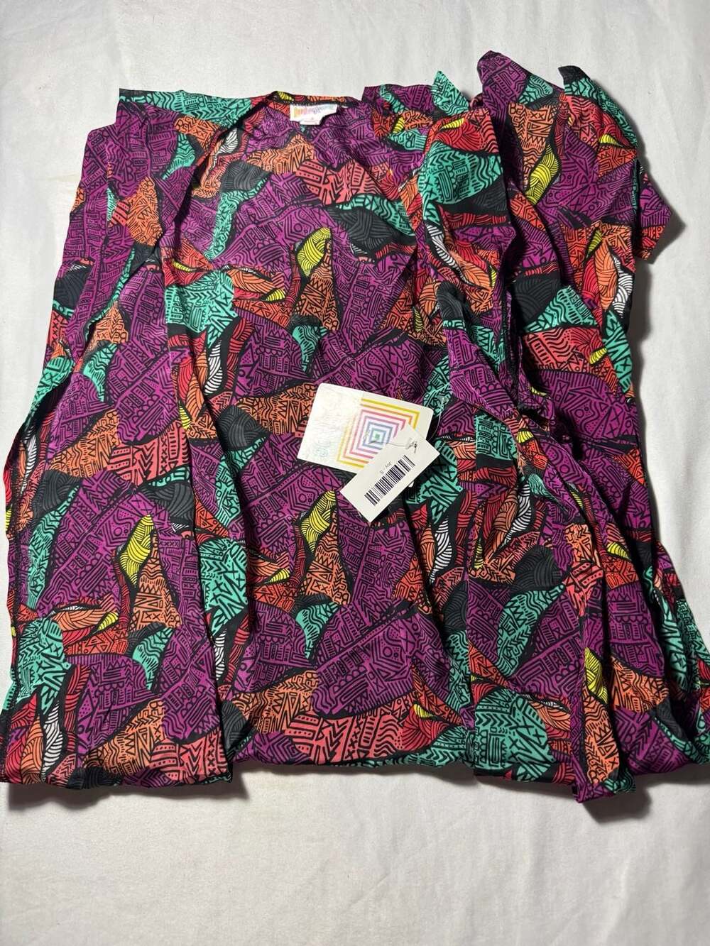 NWT Lularoe Joy Small Long Vest Duster Pink Red Purple Green Orange Breezy NEW!